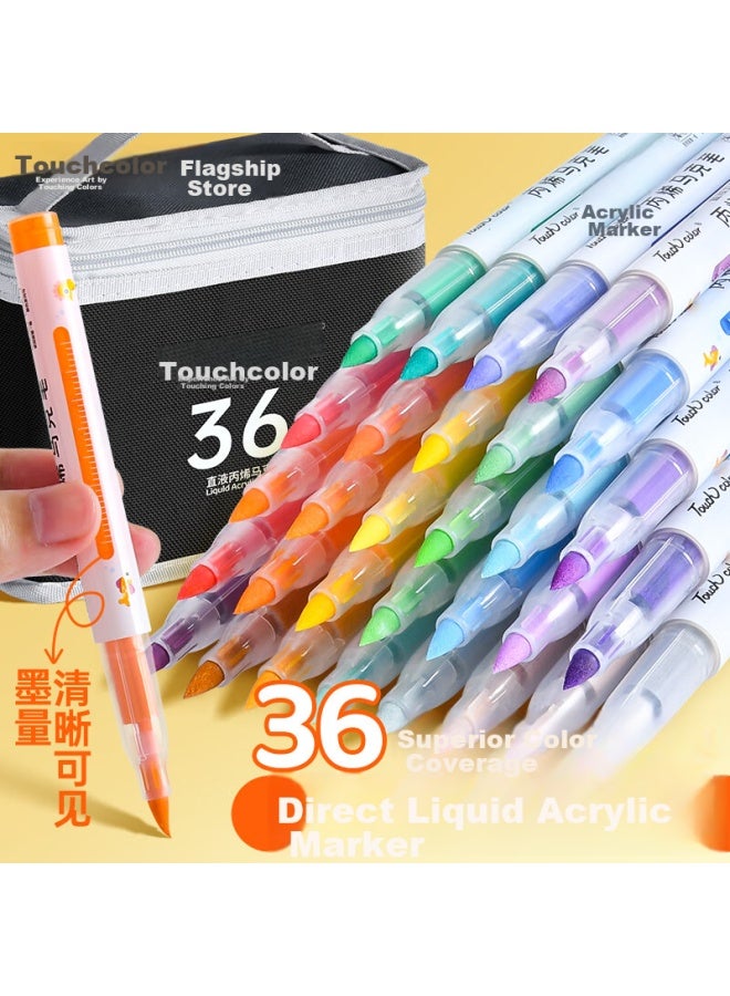 Touchcolor Direct Liquid Soft Tip Acrylic Markers, Non-toxic Washable Drawing Pens For Children, Art Student Special Set, 36 Colors, Diy Watercolor Pens - Image 1