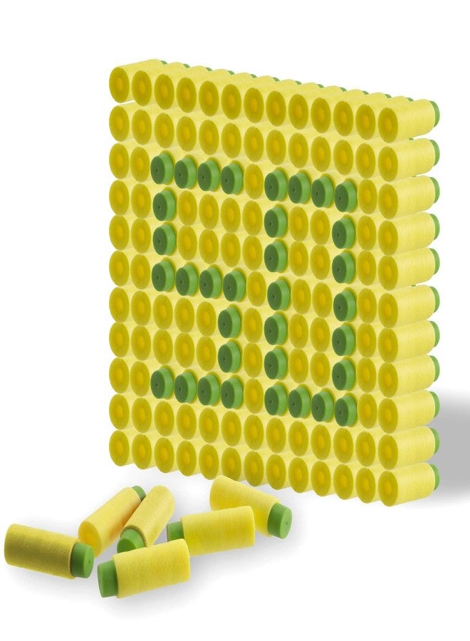 EKIND Foam Soft Darts, 50 Rounds of Highly Accurate Half-Length Soft Darts, Compatible for NERF Pro Stryfe X and Dart Zone Pro Soft Short Darts (Yellow) - Image 1