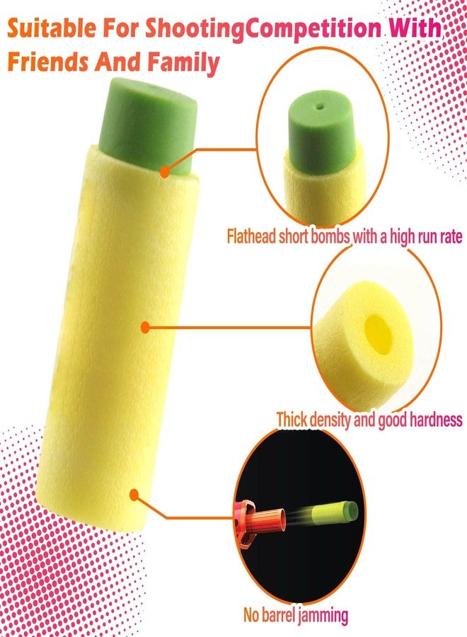 EKIND Foam Soft Darts, 50 Rounds of Highly Accurate Half-Length Soft Darts, Compatible for NERF Pro Stryfe X and Dart Zone Pro Soft Short Darts (Yellow) - Image 5