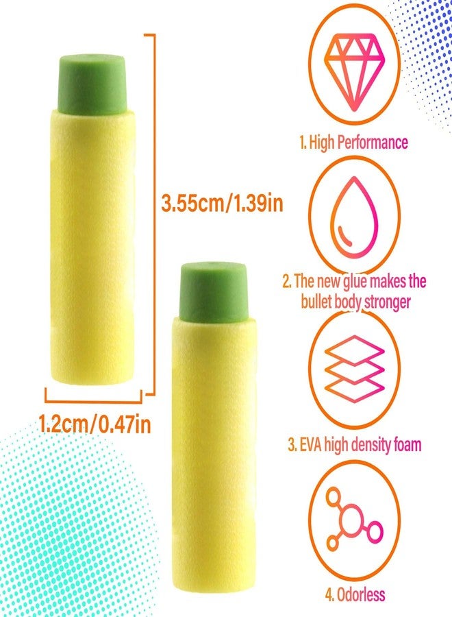 EKIND Foam Soft Darts, 50 Rounds of Highly Accurate Half-Length Soft Darts, Compatible for NERF Pro Stryfe X and Dart Zone Pro Soft Short Darts (Yellow) - Image 3