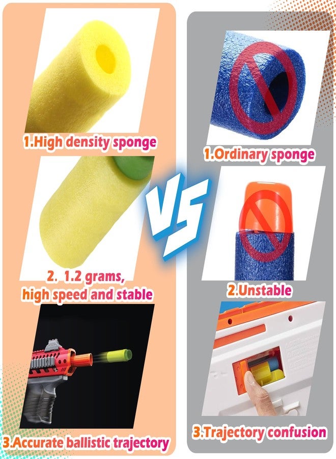 EKIND Foam Soft Darts, 50 Rounds of Highly Accurate Half-Length Soft Darts, Compatible for NERF Pro Stryfe X and Dart Zone Pro Soft Short Darts (Yellow) - Image 4