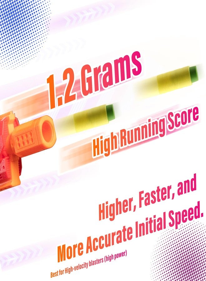 EKIND Foam Soft Darts, 50 Rounds of Highly Accurate Half-Length Soft Darts, Compatible for NERF Pro Stryfe X and Dart Zone Pro Soft Short Darts (Yellow) - Image 2