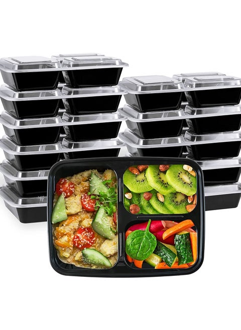 20 Pack 32oz Disposable Meal Prep Containers With Lids Containers Microwave Safe and Freezer Safe.