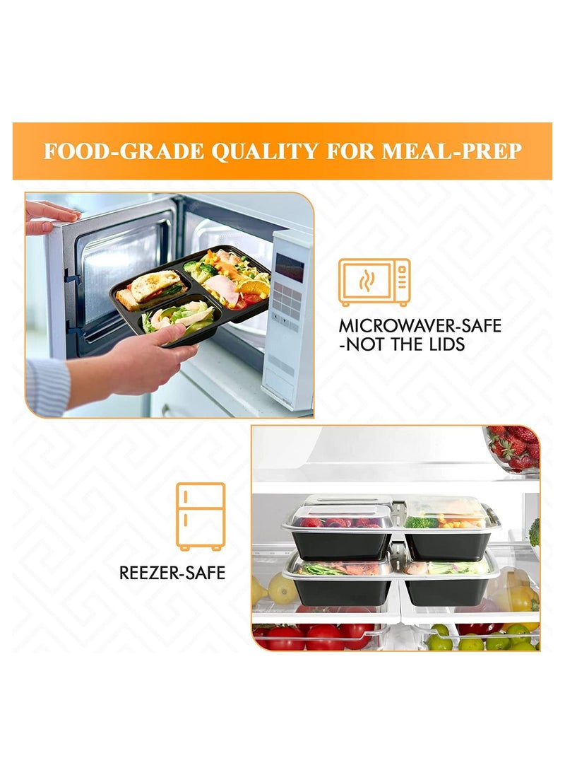Generic - 20 Pack 32oz Disposable Meal Prep Containers With Lids Containers Microwave Safe and Freezer Safe. - Image 1