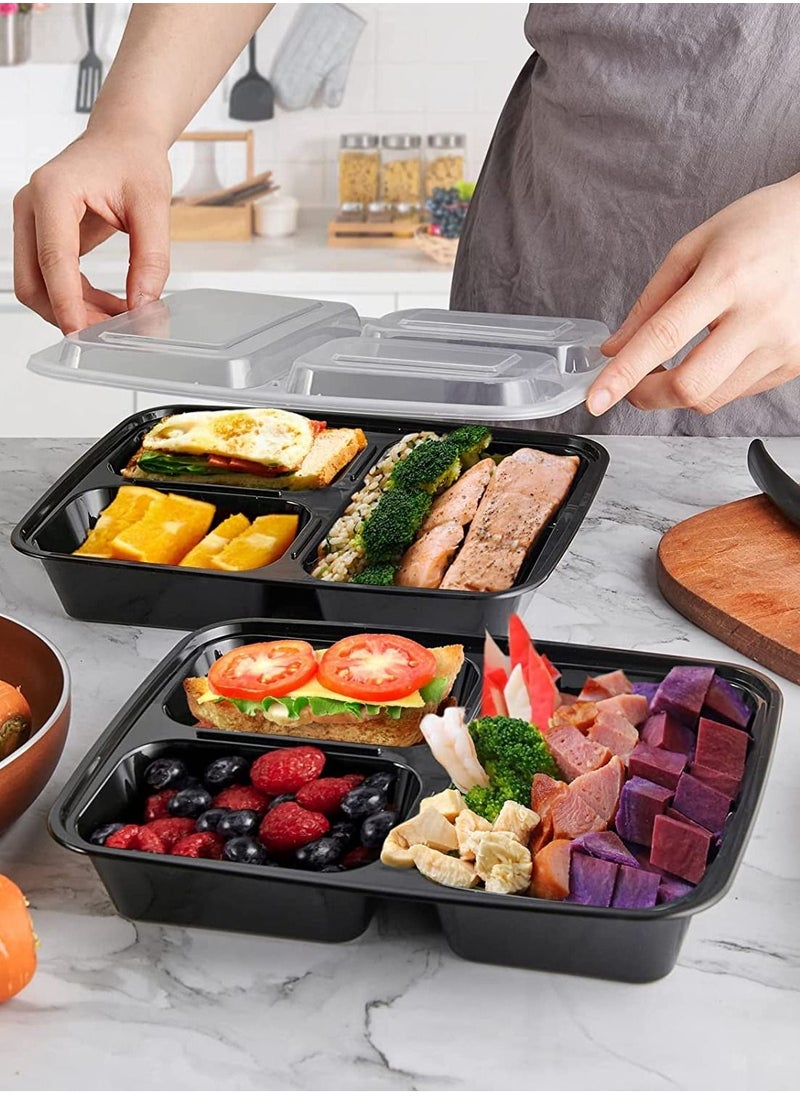 Generic - 20 Pack 32oz Disposable Meal Prep Containers With Lids Containers Microwave Safe and Freezer Safe. - Image 1