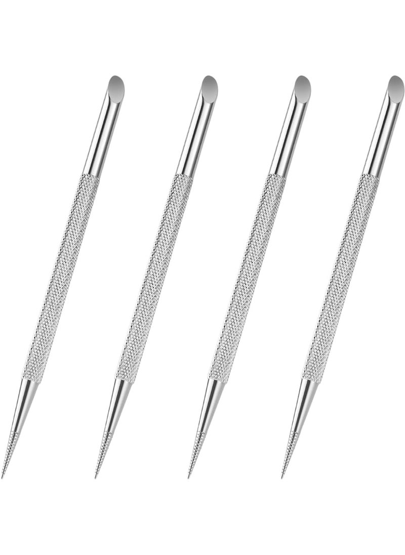minkissy - minkissy 4pcs Stainless Steel Cuticle Pusher Trimmer Dual Sided Nail Care Tools for Manicure Pedicure Ideal for Cleaning Nail Cuticles and Ingrown Nails - Image 1