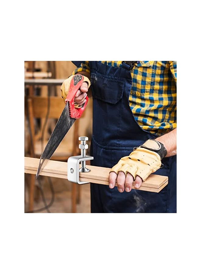 promass 304 Stainless Steel C Clamp, Mini Tiger Clamp, 1Inch Heavy Duty Metal U Clamps, with Stable Wide Jaw Opening, Tiger Clamp Tools for Mounting Metal Working Wood Working (10 PCS, 1 3/16 Inch) - Image 4