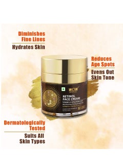 WOW Skin Science WOW Skin Science Retinol Face Cream Oil Free Quick Absorbing For All Skin Types No Parabens Silicones Color Mineral Oil & Synthetic Fragrance 50 ml  - Image 3