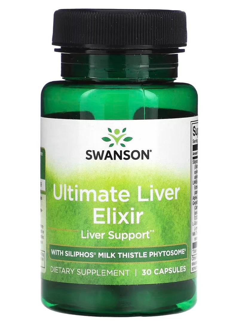 Swanson, Ultimate Liver Elixir with Siliphos Milk Thistle Phytosome, 30 Capsules