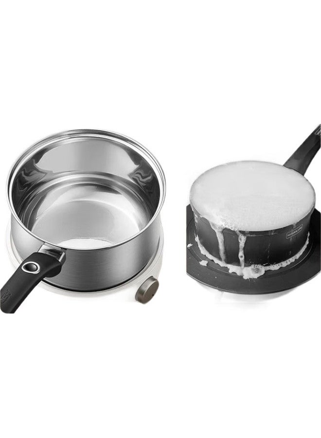 ASD Aishida Asd Milk Pot, 304 Stainless Steel, 16Cm, Baby Food Pot, Compatible With Induction And Gas Stoves, Soup Pot, Ns16B1Wg - Image 2