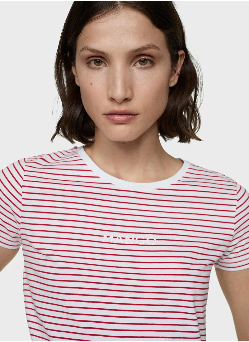MANGO Crew Neck T-Shirt