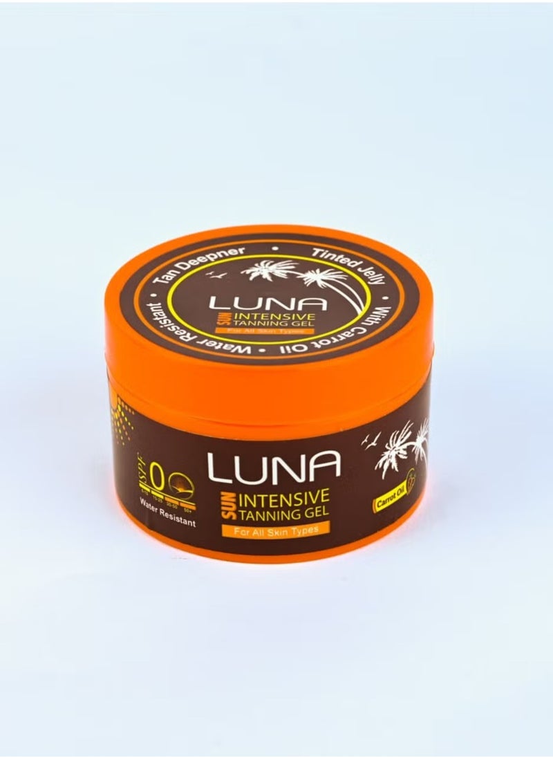 Luna Intensive Tanning Gel 130 gm Long Lasting Natural Bronze Glow  - Image 1