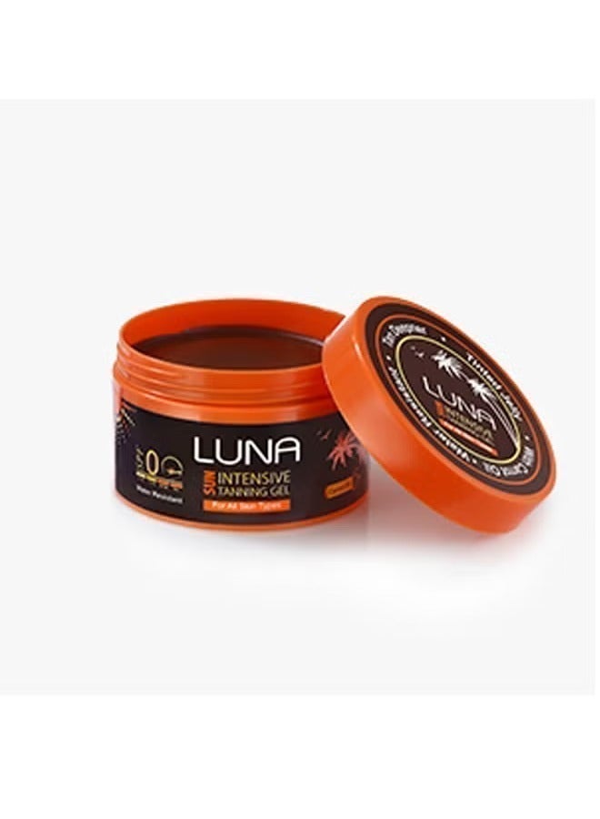 LUNA Sun Tan Intensive Tanning Gel with Carrot Oil SPF 0 Water Resistant 130g - Image 3