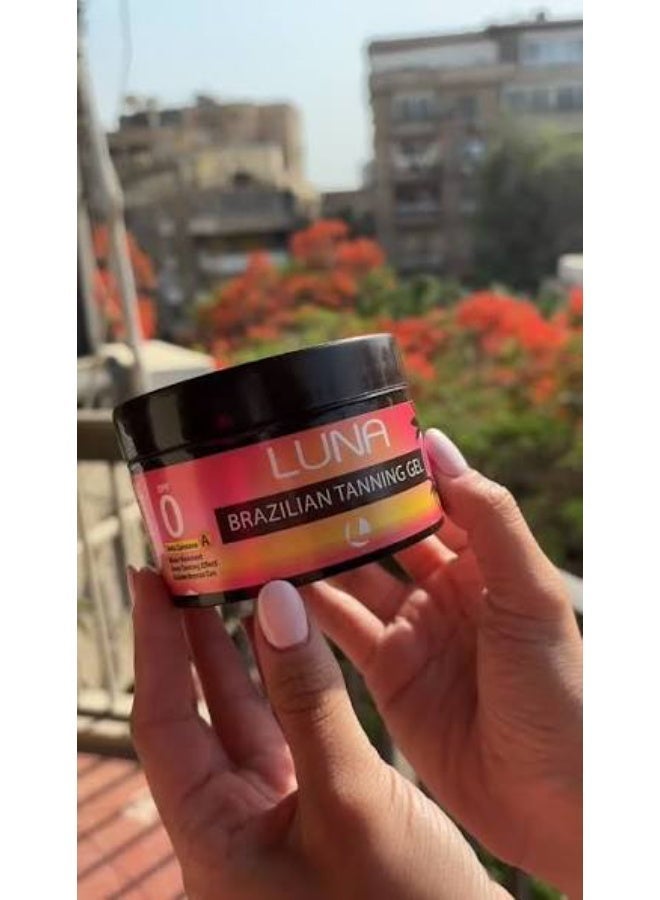 LUNA Sun Tan Intensive Tanning Gel with Carrot Oil SPF 0 Water Resistant 130g - Image 4