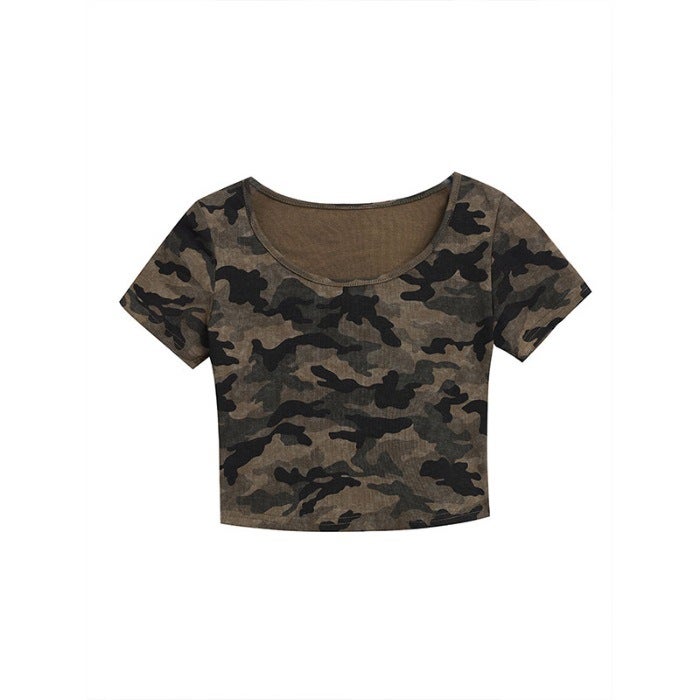 American-Style Spicy Girl Short-Sleeve T-Shirt, New Summer Slim-Fit, Flattering, Sweet And Cool Unique Niche Top - Image 1