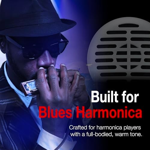 Superlux D112C Omnidirectional Dynamic Microphone – Hi-Z Vocal Mic for Blues/Harmonica, Volume Control, 6.3mm Connector & 6m Cable, Plug into Guitar Amps, Live Performance, Vintage Bullet Mic Design - Image 2