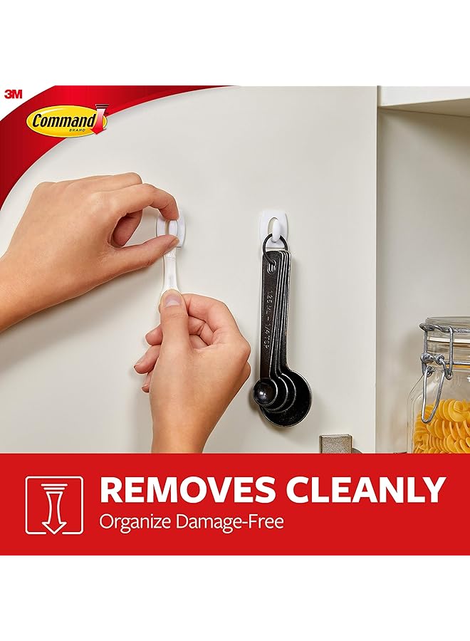Command Small Hooks Holds 225 Gr. Eachhook White Color Organize Decoration No Tools Holds Strongly Damage Free Hanging 6 Hooks + 8 Strips Pack  - Image 5