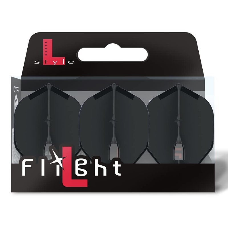 Lstyle L1 Standard Dart Flights PRO Black 1 Set 3 Flights - Image 2