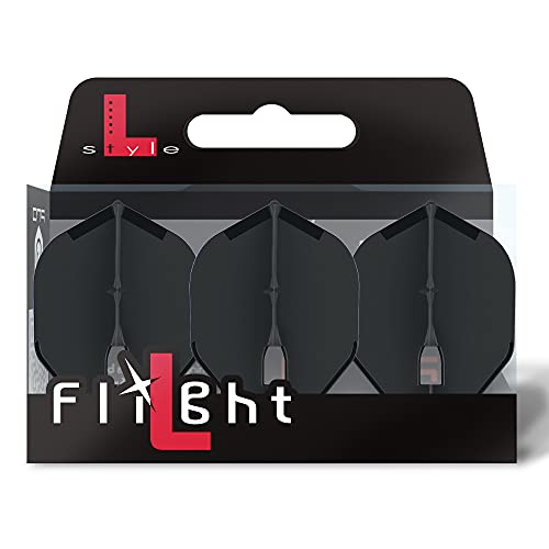 Lstyle L1 Standard Dart Flights PRO Black 1 Set 3 Flights - Image 1