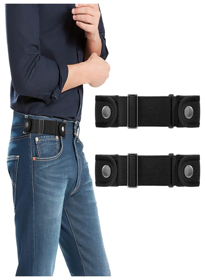 WOWOGO 2 Pack No Buckle Elastic Adjustable Invisible Side Belts - Fits 1.5 Inch Belt Loops - Image 1