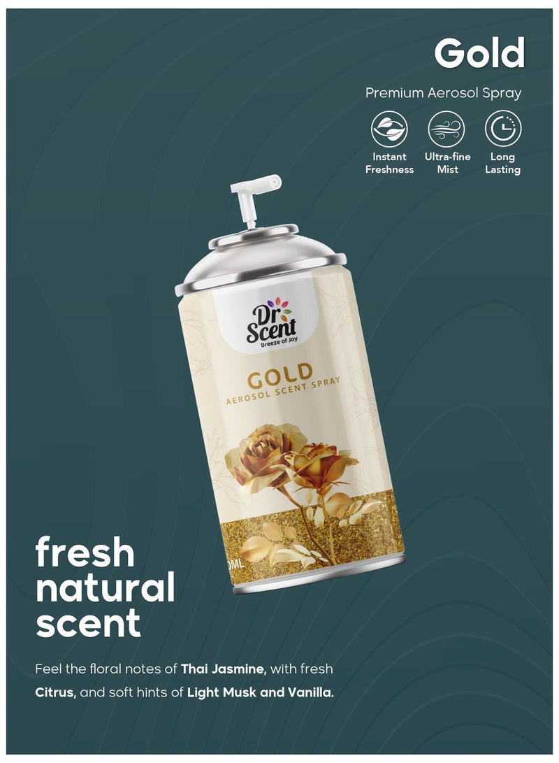 Dr Scent Air Freshener Gold Aerosol Spray (300ml) - Image 2
