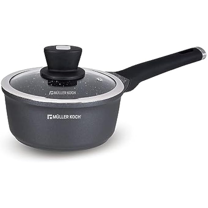 Müller Koch Mk5032 SaucepanMilk Pot Pan Nonstick German Coating Marble Granite Material Induction Base 18Cm - Image 1
