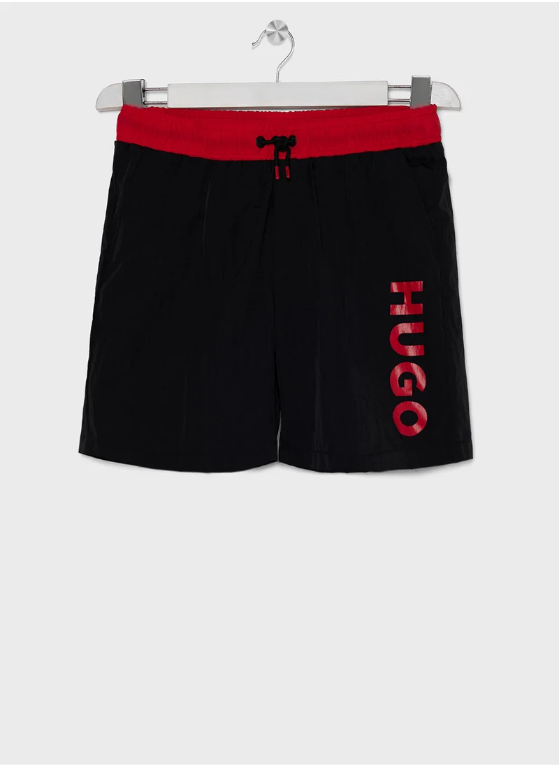 هوجو Kids Logo Swim Shorts