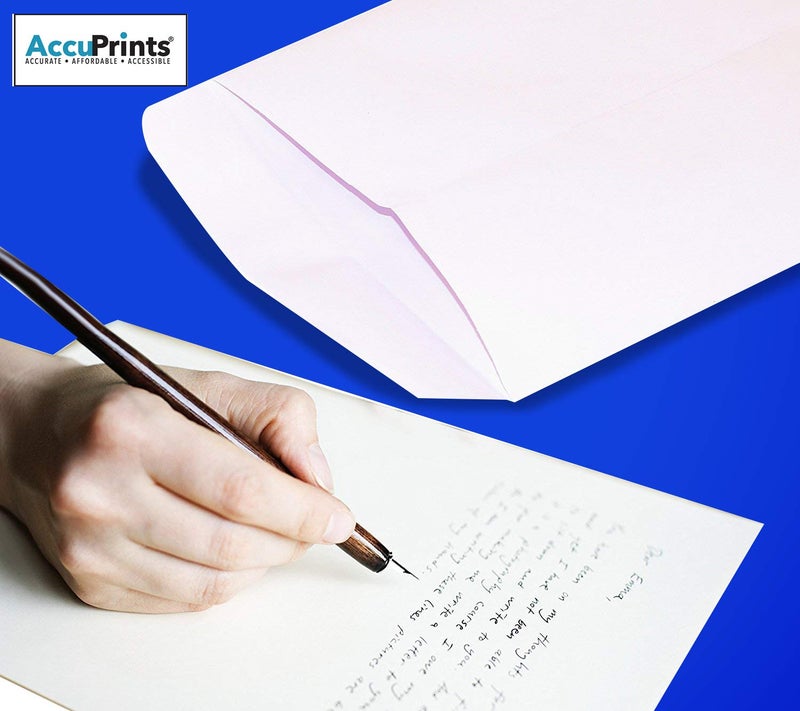 AccuPrints White Cheque Size Paper envelope,Thickness - 100 gsm,Size 4.5 X 10 inch,100 Pieces - Image 3