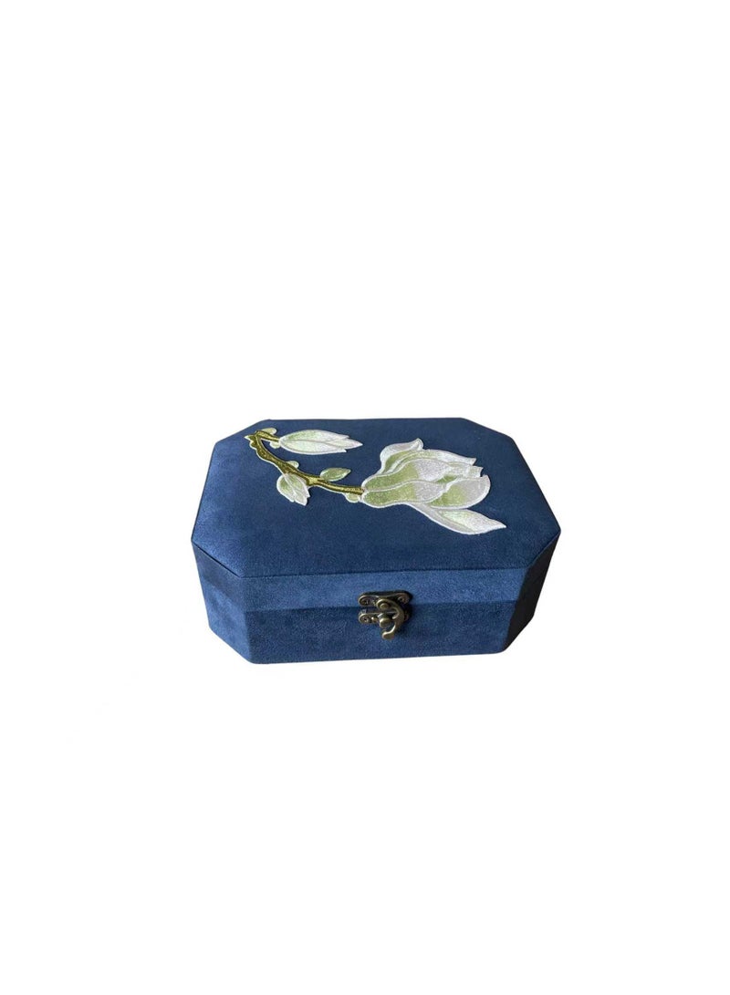 MAGNISHAN Japanese Style Orchid Double Layer Jewelry Box Portable Storage Case for Earrings Rings and Necklaces - Image 2