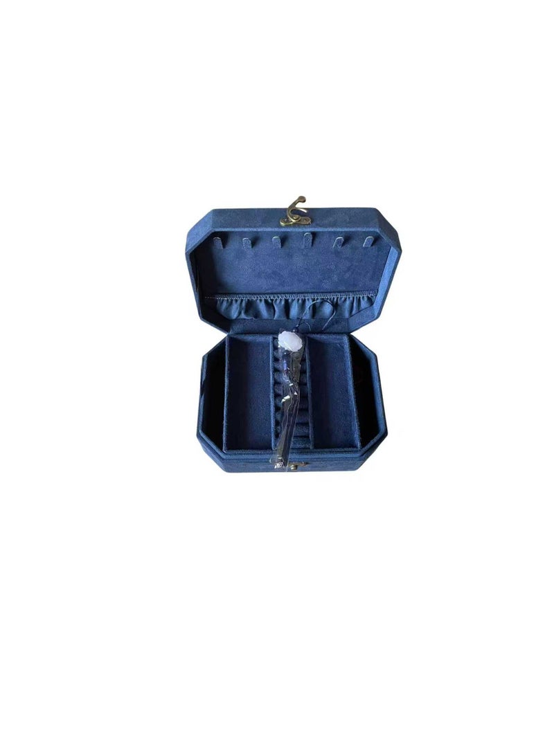 MAGNISHAN Japanese Style Orchid Double Layer Jewelry Box Portable Storage Case for Earrings Rings and Necklaces - Image 4