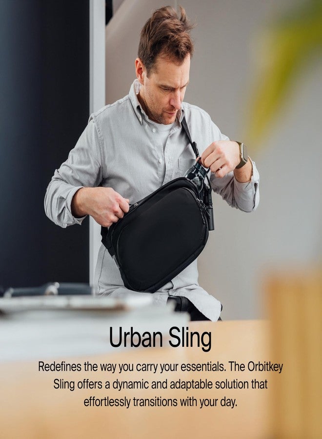 Orbitkey Urban Sling Plus - Compact Crossbody Bag with Adjustable Strap & Quick Access Pockets - Lightweight Everyday Carry Sling for Travel, Work, Gym & Outdoor Adventures (Terracotta) - Image 2