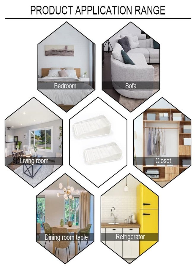 Modixun 16Pack Clear Rubber Furniture Leveling Wedges, 2 Heights, Flexible and Firm Leveler Wedges, Anti Slip and Stackable Toilet Shims, Table Shims, Bed Shims - Image 5