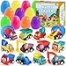 Duchong Prefilled Easter Eggs with Cars Toys for Easter Eggs Hunt12 Packs 28 Plastic Eggs with PullBack Construction Vehicles Surprise Eggs Easter Theme Party Favor Basket Stuffers Filler - Image 2