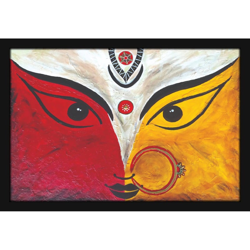 Mad Masters Durga Devi Goddess Kali Mata Painting Hanging Photo Frame Decorative Item for Living Room Bedroom Home Decor and Wall Decoration MM 1803 12x18 Inch Paper With Plexi Glass