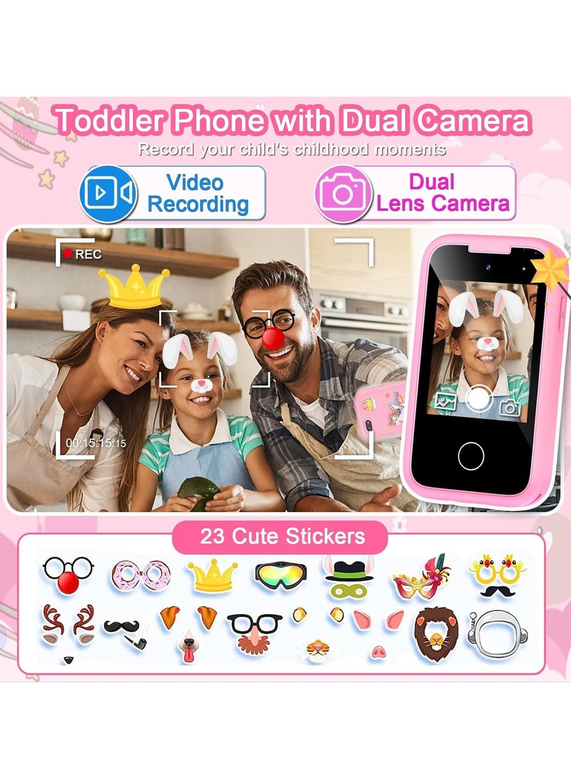 general Girls Toys for Kids Smartphone, 2.8 inch Touch Screen Toddler Learning Phone with Dual Camera, Games, Music Player, 8G SD Card - Image 4