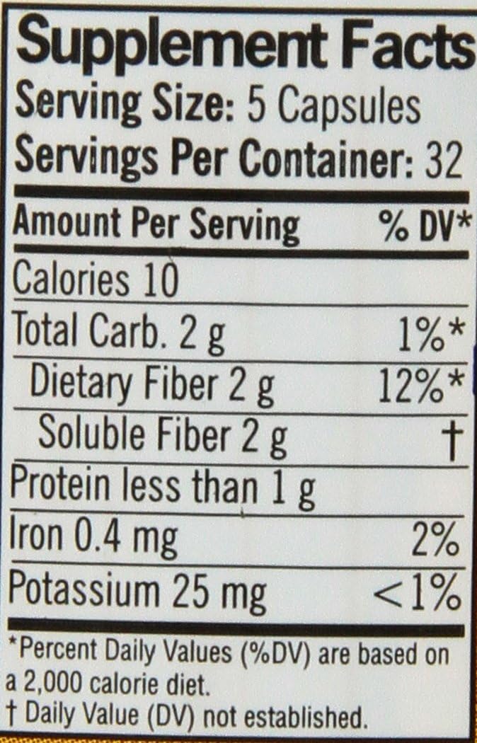 Equate Daily Fiber Supplement Capsules with 100% Psyllium Husk - 160 Count - Image 3