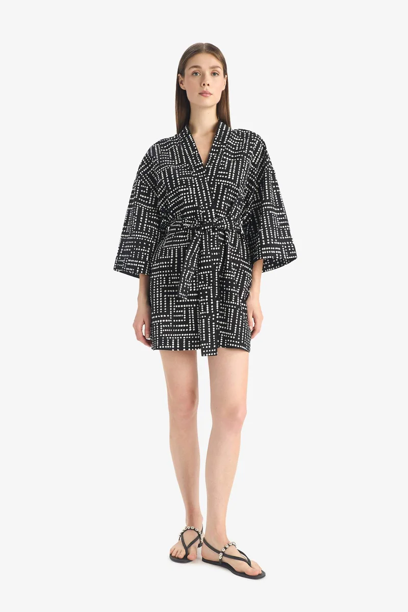 ديفاكتو Regular Fit Printed Cotton Beachwear