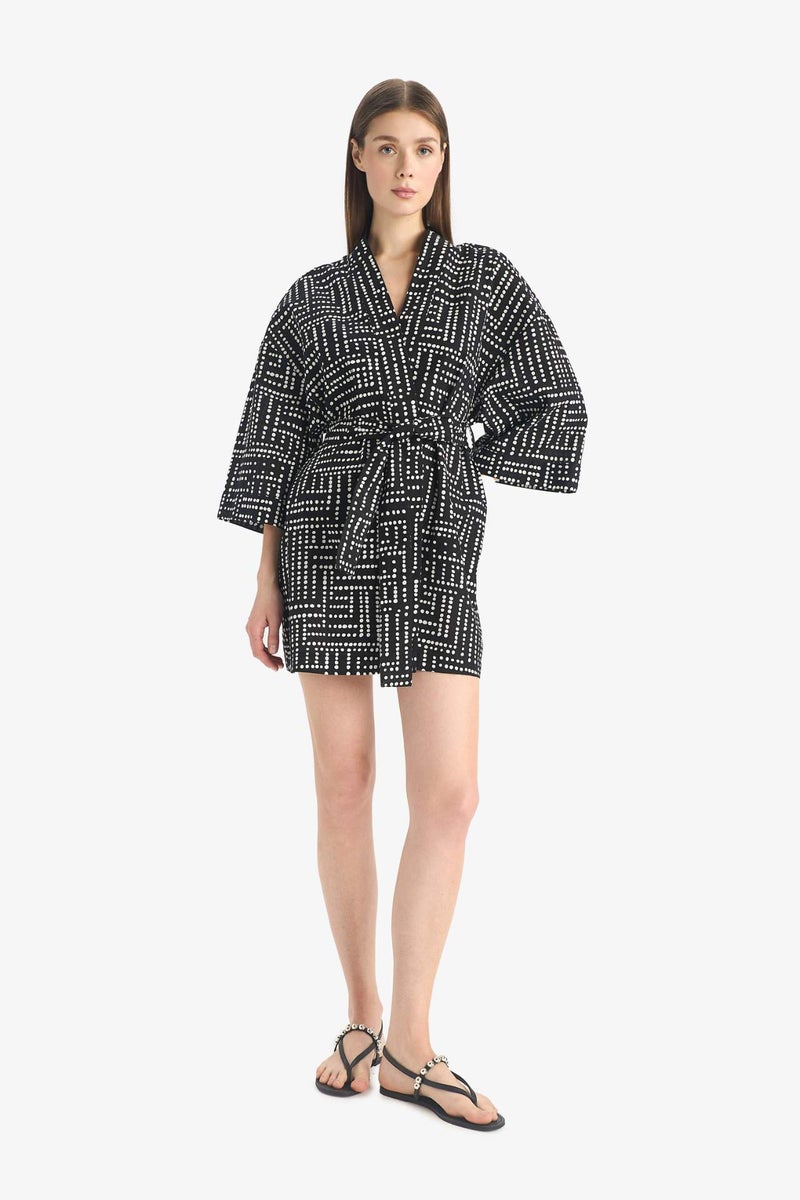 DeFacto Regular Fit Printed Cotton Beachwear - Image 3