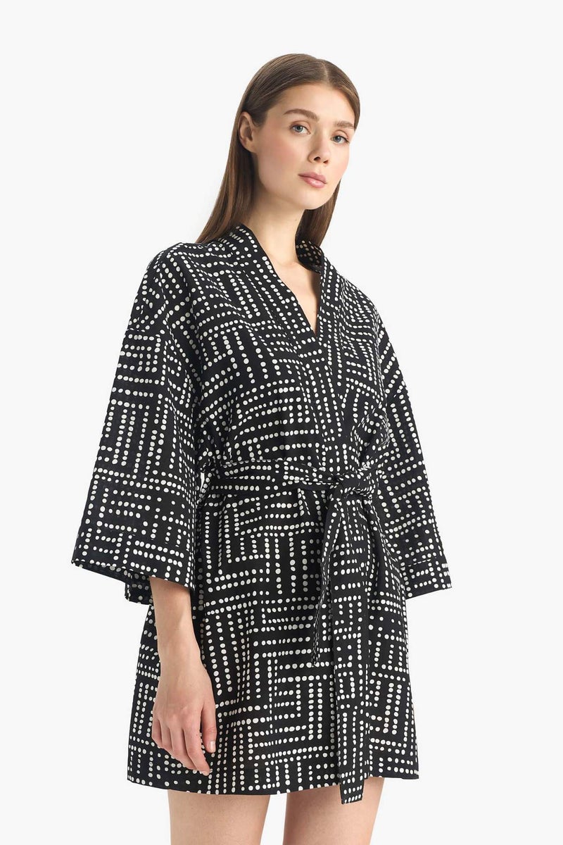 DeFacto Regular Fit Printed Cotton Beachwear - Image 4