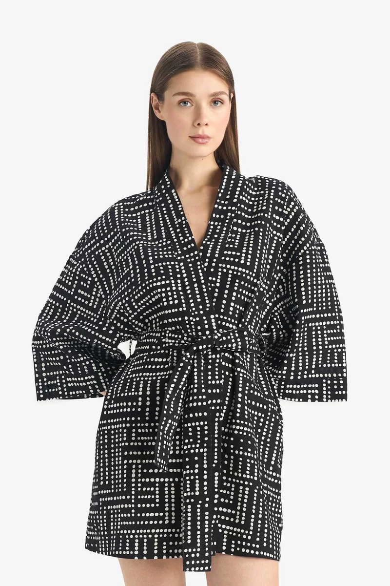 ديفاكتو Regular Fit Printed Cotton Beachwear