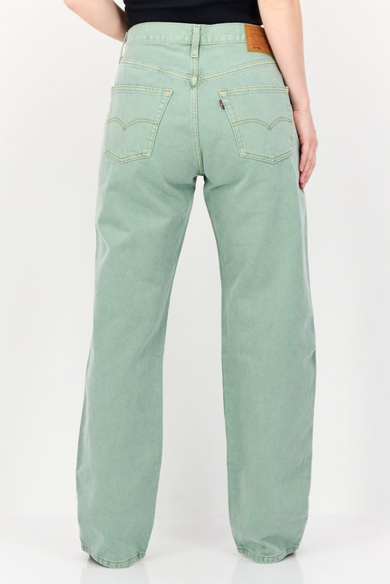 Levi's Women Regular Fit Solid Non-Stretchable Jeans, Light Green  - Image 2