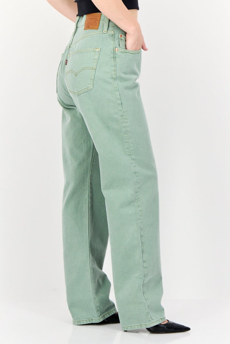 Levi's Women Regular Fit Solid Non-Stretchable Jeans, Light Green  - Image 4