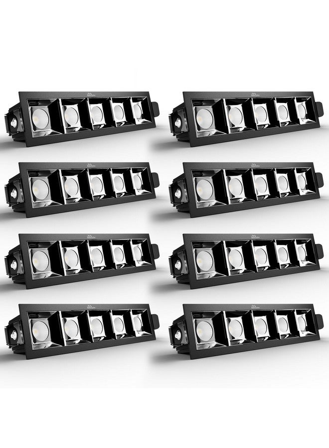 MURPHY Murphy Aluminium 10W Black Finish Square Laser Led Ceiling Cob Spot, Focus, Ceiling Pop Light (Warm White, Pack Of 8), With 2 Years Warranty - Image 1
