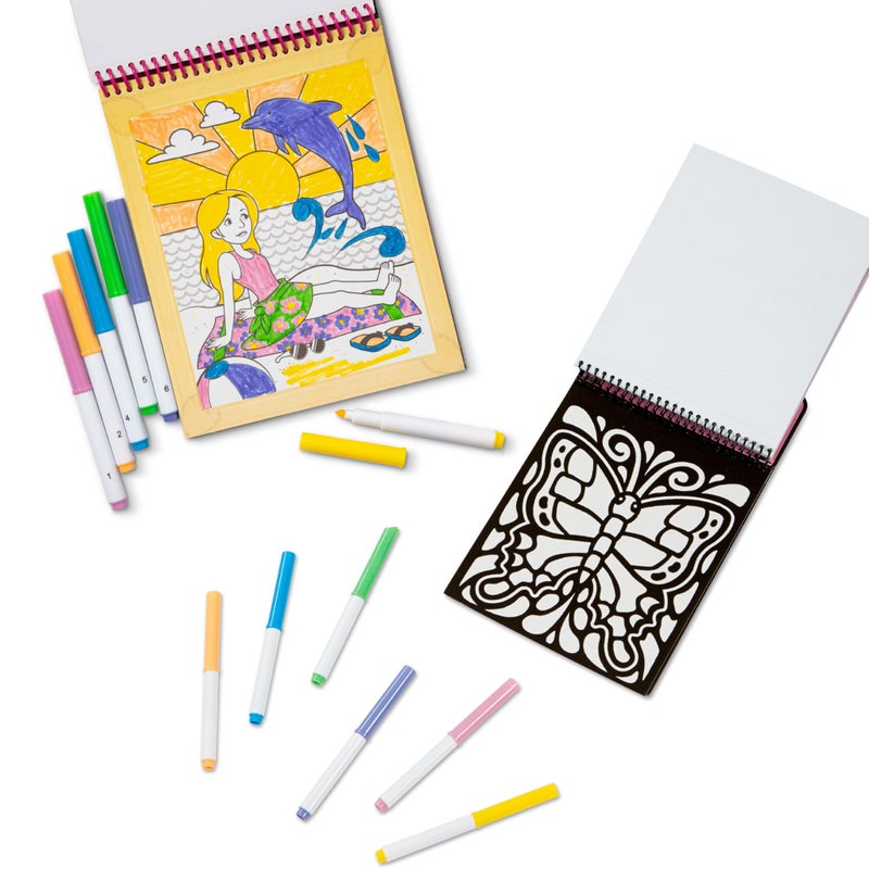 Melissa & Doug Color by Numbers and Magic Velvet Activity Pad 3-Pack (Unicorns, Butterflies, Puppies) - FSC Certified - Image 4