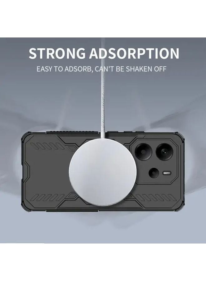 Blue Magnetic Shockproof Case For Redmi Note 14 Pro With Wireless Charging - Image 2