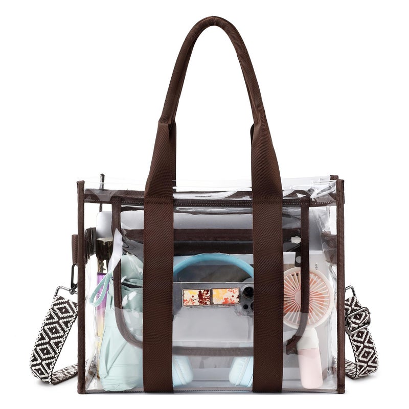 getgto Clear Bags for Women Tote Bag, Crossbody Bag, Stadium Approved Clear Purse for Sports Events, Concert, Work & Beach - Image 1