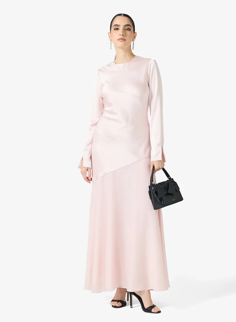 Ted Baker  Long Sleeve Diagonal Waist Seam Maxi Dre for Women | Best Price UAE