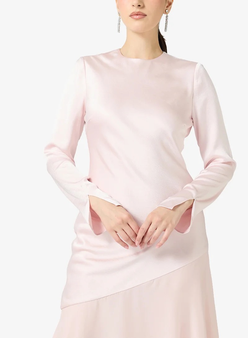 Ted Baker  Long Sleeve Diagonal Waist Seam Maxi Dre for Women | Best Price UAE