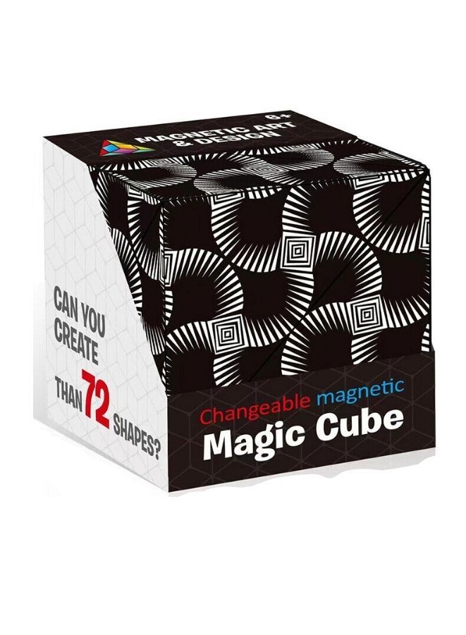 Shape Shifting Box, Fidget Cube with 36 Rare Earth Magnets - Extraordinary 3D Magic Cube – Cube Magnet Fidget Toy Transforms Into Over 70 Shapes, Black - Image 1