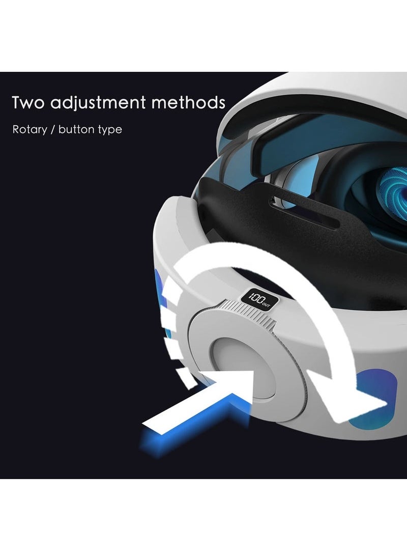 Generic - MT3 pro-VR head strap Battery Strap Accessories, Head Strap with Battery 6000mAh For Meta Quest 3 VR Headset Elite Strap Replacement Adjustable Enhanced Support Improves Comfort - Image 1